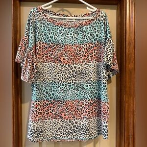 ADORA Multicolor Animal Print Blouse